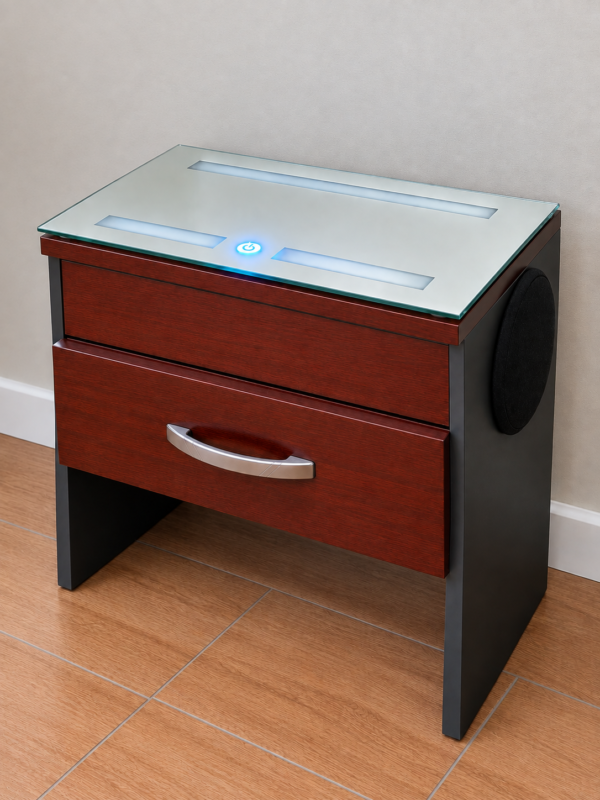 mesa de luz 2 Mesa de luz con luz LED touch y Bluetooth